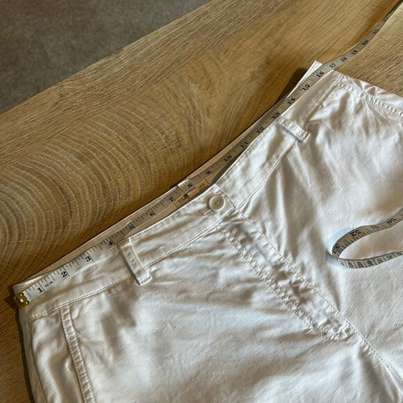 Eileen Fisher Cotton Hemp Tapered Pant White 12 - Picture 8 of 10